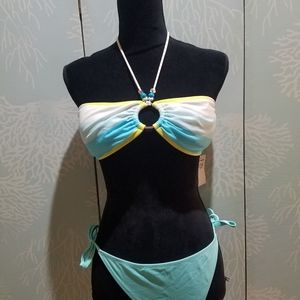 Teal, Green and White Bikini (New)
